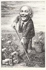 Joop den Uyl - PvdA , illustr. Janwillem van Vught , 1977, Verzamelen, Ansichtkaarten | Themakaarten, Ophalen of Verzenden, 1960 tot 1980