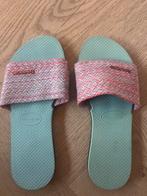 Havaianas Slippers Maat 33-34, Ophalen of Verzenden, Gedragen, Groen, Slippers