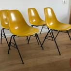 4 Vitra Herman Miller Eames DSS fiberglass chair stoel, Zwart, Ophalen