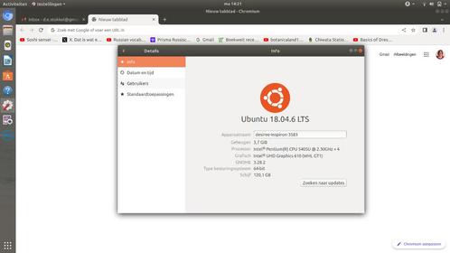 ubuntu laptop 18.4 / Dell Insprion 15 3000 / 30 euro, Computers en Software, Chromebooks, Zo goed als nieuw, 15 inch, 4 GB of minder