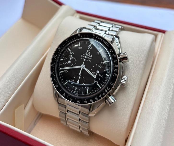 Omega Speedmaster Reduced (full serviced!), Sieraden, Tassen en Uiterlijk, Horloges | Heren, Zo goed als nieuw, Omega, Staal, Ophalen of Verzenden