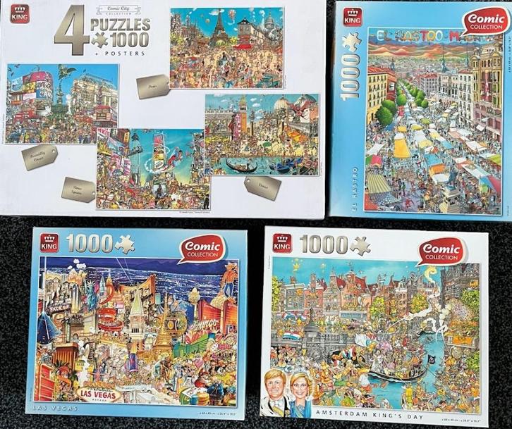 Legpuzzels King Comic Collections 1000 stukjes, Hobby en Vrije tijd, Denksport en Puzzels, Gebruikt, Legpuzzel, 500 t/m 1500 stukjes
