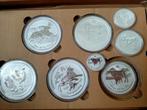 Zilveren Lunar munten in 10 Oz en Kg Complete serie, Ophalen of Verzenden, Zilver