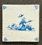 Tegel met herder & schapen in landschap, 1650 - 1700., Verzenden