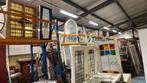 Diverse glas in lood ramen, deuren, ijzerwaren, roosters enz, Antiek en Kunst, Curiosa en Brocante, Ophalen of Verzenden