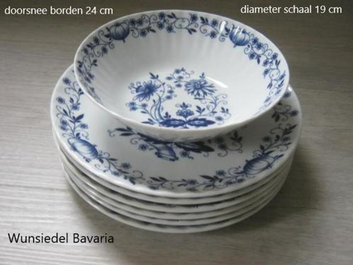 dinerborden + schaal Wunsiedel Bavaria borden, kobalt blauw, Huis en Inrichting, Keuken | Servies, Zo goed als nieuw, Bord(en)