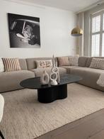 Salontafel ovaal zwart mangohout, Huis en Inrichting, Tafels | Salontafels, Ophalen, 100 tot 150 cm, 50 tot 100 cm, Zo goed als nieuw