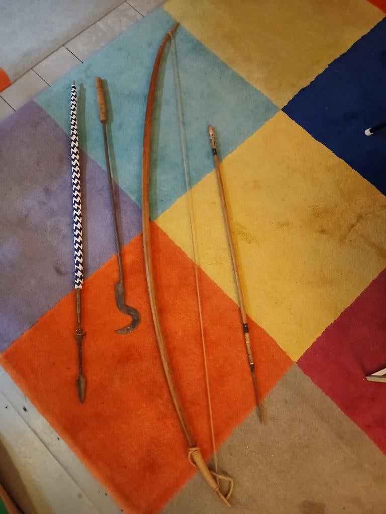 Afrikaanse pijl en boog, speer en werpmes, Ophalen of Verzenden