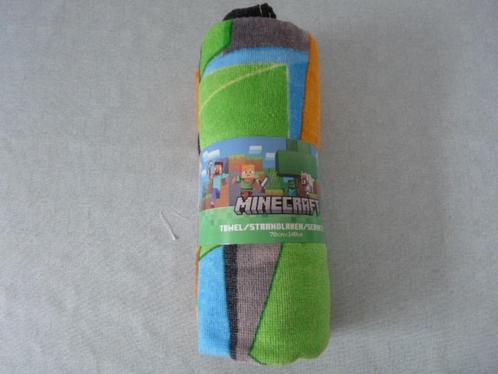 Minecraft Strandlaken - 70 x 140 cm - Nieuw, Huis en Inrichting, Badkamer | Badtextiel en Accessoires, Nieuw, Handdoek, Groen