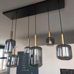 Eyecatcher!! Prachtige stoere hanglamp met 6 Glazen Kappen, Ophalen, Gebruikt, Glas, 75 cm of meer