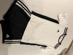 146 152 Adidas set zwart wit korte broek korte mouw shirt, Adidas, Gebruikt, Jongen of Meisje, Sport- of Zwemkleding