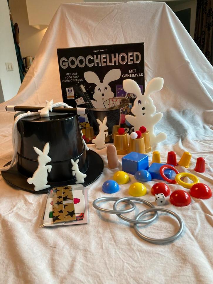 Goochelhoed - Complete Goochelset, Kinderen en Baby's, Speelgoed | Educatief en Creatief, Zo goed als nieuw, Knutselen, Ophalen of Verzenden