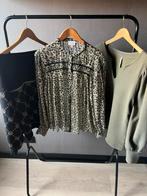 Aaiko ZGAN blouse in beige met zwart print in maat XL., Aaiko, Zwart, Maat 42/44 (L), Ophalen of Verzenden