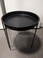 Zwart bijzettafeltje - Rond, Minder dan 45 cm, Minder dan 55 cm, Gebruikt, Metaal of Aluminium