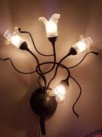 Mooie kelken wandlamp, Huis en Inrichting, Lampen | Wandlampen, Ophalen, Zo goed als nieuw, Glas, Romantisch, Brocante
