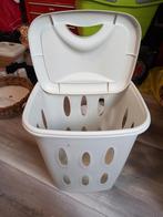 3 kunststof  wasmanden met afneembare  deksel, Ophalen, Gebruikt, Wit