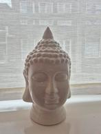 Witte Glanzende Keramiek Boeddha Beeld, Huis en Inrichting, Woonaccessoires | Boeddhabeelden, Ophalen of Verzenden