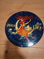 Vintage Miller High Life Reclamebord, Ophalen of Verzenden, Gebruikt, Reclamebord