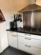 Hoogglans keuken met granieten blad, Ophalen, Gebruikt, Wit, Hoekkeuken