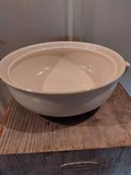 Brocante creme schaal zonder deksel., Ophalen of Verzenden