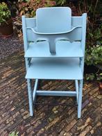 Blauwe Stokke Tripp Trapp kinderstoel met verkleinset., Ophalen, Gebruikt, Meegroeistoel, Stoelverkleiner
