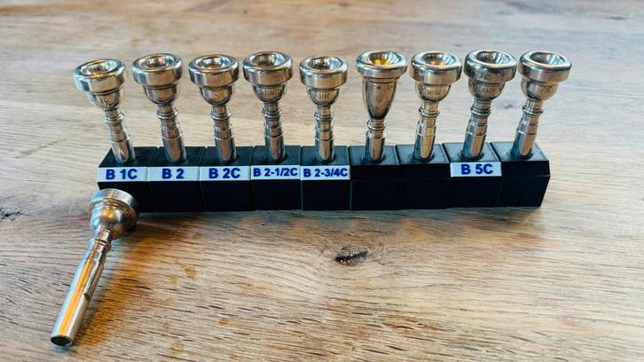 Mondstukken Bach, Muziek en Instrumenten, Blaasinstrumenten | Trompetten, Zo goed als nieuw, Overige typen, Ophalen of Verzenden
