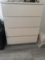 Witte IKEA Malm ladekast, Huis en Inrichting, Kasten | Ladekasten, Ophalen, 100 tot 150 cm, 50 tot 100 cm, Zo goed als nieuw