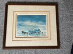 Mooi waterverf schilderij van Oudes, Antiek en Kunst, Kunst | Litho's en Zeefdrukken, Ophalen of Verzenden