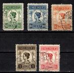 Nederlands Indië nr. 129b-134b gestempeld, Ophalen of Verzenden, Gestempeld, Nederlands-Indië