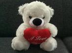 Pluche knuffel beer beertje I love you hartje valentijn hart, Kinderen en Baby's, Ophalen of Verzenden, Zo goed als nieuw, Beer