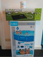 Bestway Steel Pro Zwembad 3.66m + Zonnecollector + Chloor, Ophalen, 80 tot 120 cm, Rond, 300 cm of meer