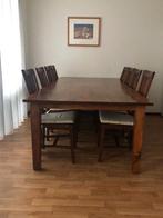 Eettafel met 8 stoelen 265x120x78, Ophalen, Gebruikt, 8 stoelen of meer