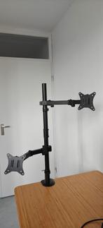 Dual Monitor Standaard - Verticale Stapeling, Computers en Software, Laptopstandaarden, Ophalen, Gebruikt, Generic, In diepte verstelbaar
