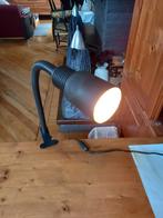 Vintage zwarte klemspot jaren '80., Gebruikt, Metaal of Aluminium, Vloerspot of Grondspot, Ophalen of Verzenden