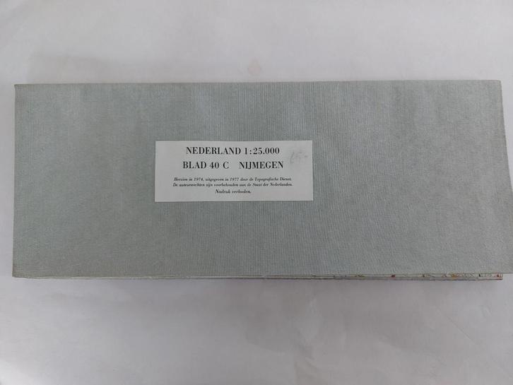 40C Stafkaart 1977 Nijmegen Bemmel Beuningen Elst Wijchen, Boeken, Atlassen en Landkaarten, Zo goed als nieuw, Landkaart, Nederland