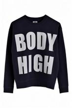 Weekday - donkerblauwe sweater met print, Maat 38/40 (M), Blauw, Weekday, Ophalen of Verzenden