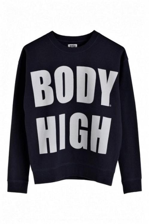 Weekday - donkerblauwe sweater met print, Kleding | Dames, Truien en Vesten, Zo goed als nieuw, Maat 38/40 (M), Blauw, Ophalen of Verzenden