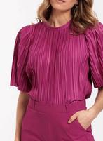 Plisse top, Studio Anneloes, maat M, fuchsia, Maat 38/40 (M), Studio Anneloes, Nieuw, Ophalen of Verzenden