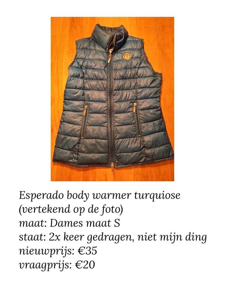 Esperado Tracy bodywarmer dames maat s turquiose, Kleding | Dames, Bodywarmers, Nieuw, Maat 36 (S), Blauw, Ophalen of Verzenden