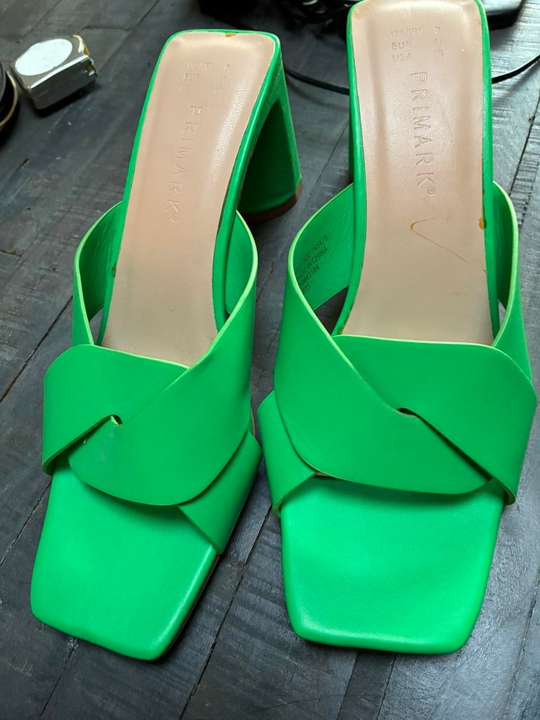 Sandaaltjes maat 40, Gedragen, Groen, Sandalen of Muiltjes, Ophalen of Verzenden