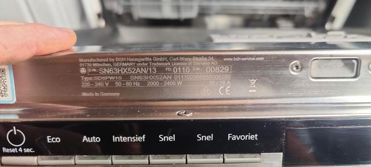 Siemens vaatwasser, Witgoed en Apparatuur, Vaatwasmachines, Zo goed als nieuw, Inbouw, Minder dan 85 cm, 45 tot 60 cm, Minder dan 10 liter