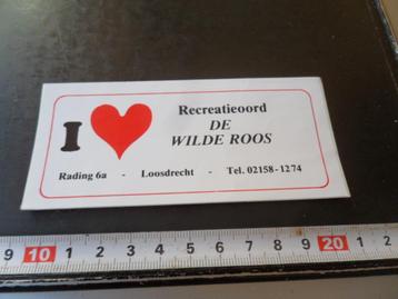 stickers Loosdrecht i love Recreatieoord De Wilde Roos Radin beschikbaar voor biedingen
