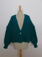 Groen gebreid leuk vest van POM Amsterdam! L, Kleding | Dames, Truien en Vesten, Verzenden, Zo goed als nieuw, Maat 42/44 (L)