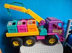 Vintage Speelgoed Vrachtwagen met Kraan, Ophalen of Verzenden, Gebruikt, Jongen of Meisje