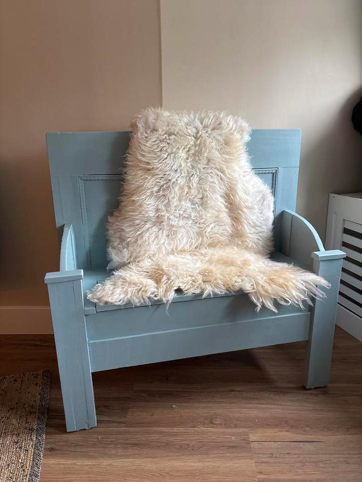 Antieke massief houten klepbank, Antiek en Kunst, Antiek | Meubels | Stoelen en Banken, Ophalen of Verzenden