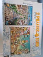 2 puzzels 1000 stukjes, Barcelona time square. 1 stukje mist, Ophalen, Gebruikt