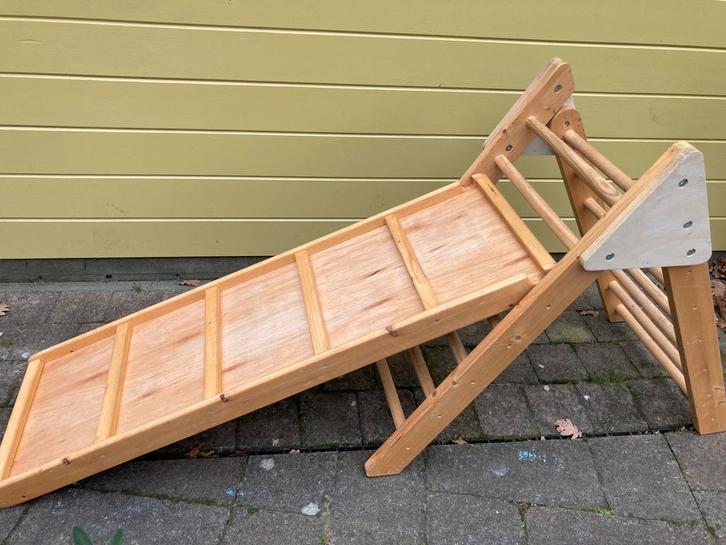 Houten klimrek met glijbaan, Kinderen en Baby's, Speelgoed | Houten speelgoed, Gebruikt, Ophalen
