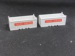 Wiking 9051 - 2x 20ft container 'Trans Europ' (14100), Overige merken, Gebruikt, Gelijkstroom, Overige typen