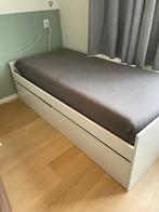 Uitschuifbaar bed 90/180 x 200 meter met laden., Huis en Inrichting, Slaapkamer | Bedden, Ophalen, Wit, Tweepersoons, Zo goed als nieuw