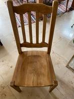 Eiken tafel met 6 eiken stoelen, Ophalen, Gebruikt, 100 tot 150 cm, Eikenhout